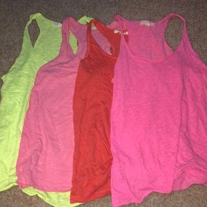 set of 4 racer back tanks